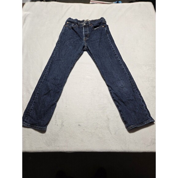 Levis Jeans Womens Wedgie Straight Size 26x26 Blue Button Fly Medium Wash Denim - Picture 1 of 13